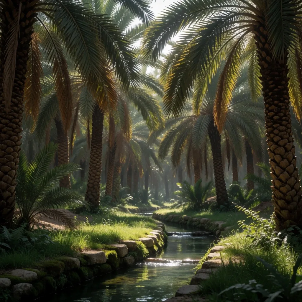 Date palm oasis